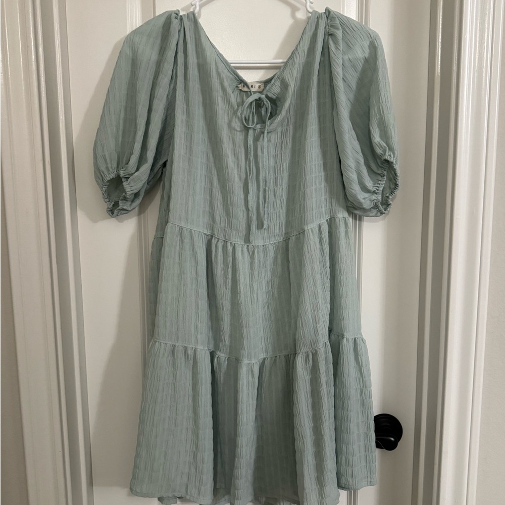 Sage green A line dress
